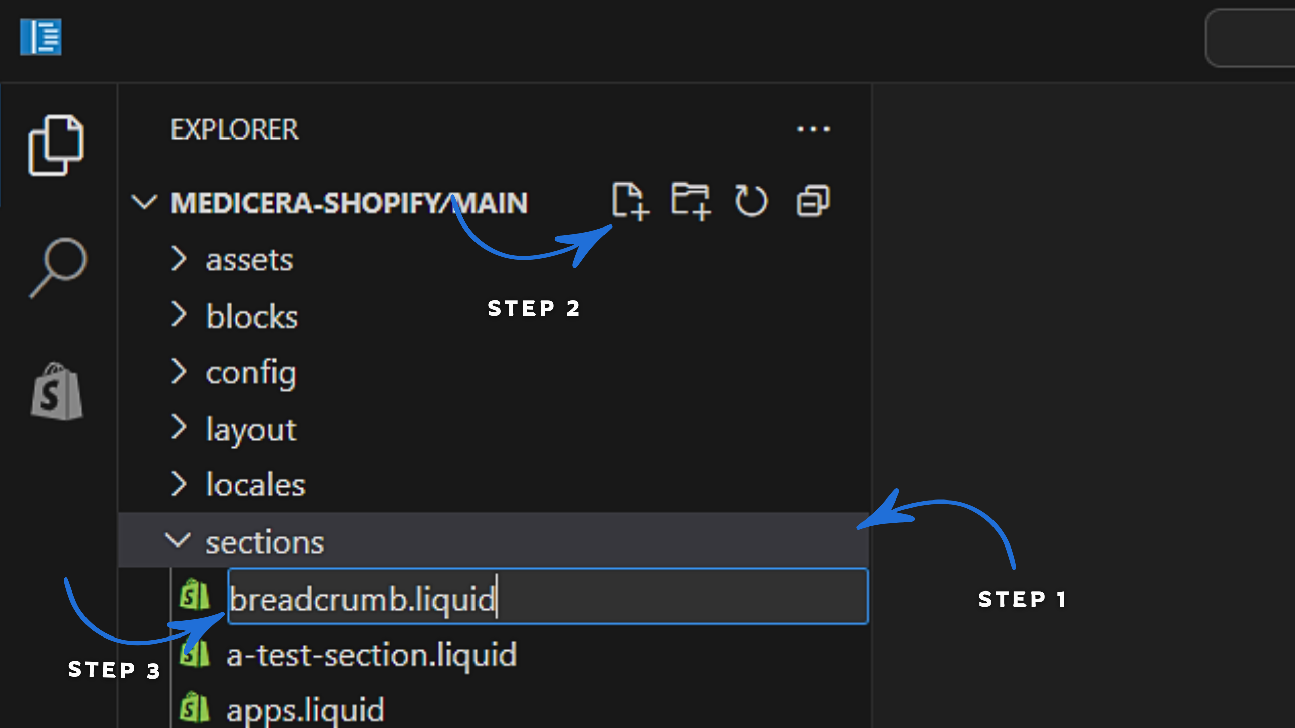 Neue Section breadcrumb.liquid erstellen